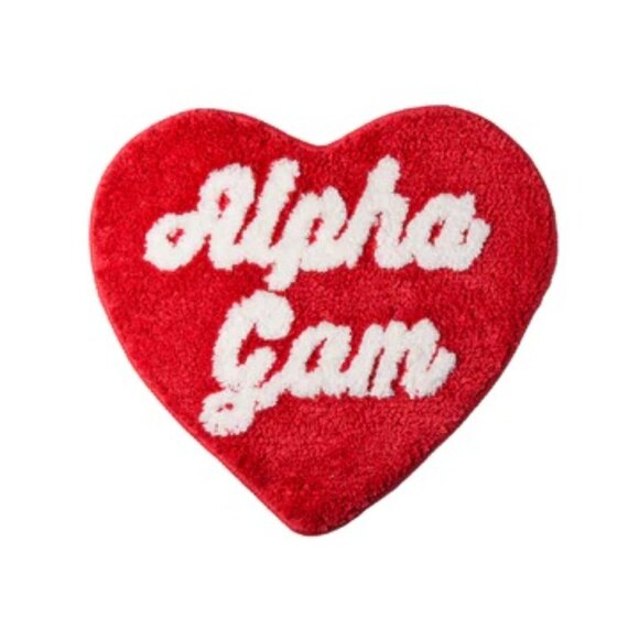Mini Sorority Heart Rugs - Chi Omega, Alpha Gam and Sig Kap - Picture 3 of 3